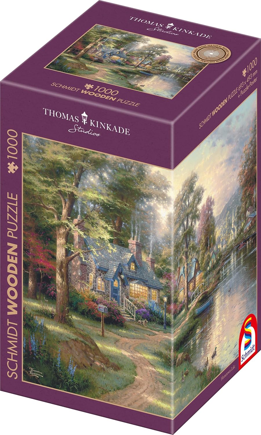 Thomas Kinkade: Hometown Lake Wooden Puzzle (1000Pc)