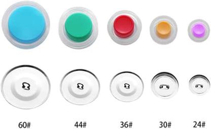Plawee 1 Set of Cover Buttons with 5 Different Size Buttons and Tools, DIY Fabric Button with Manufacturer, 100 Sets of Buttons and 5 Button Machine Tools