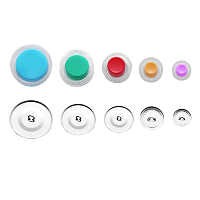 Plawee 1 Set of Cover Buttons with 5 Different Size Buttons and Tools, DIY Fabric Button with Manufacturer, 100 Sets of Buttons and 5 Button Machine Tools