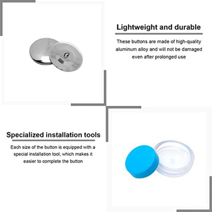 Plawee 1 Set of Cover Buttons with 5 Different Size Buttons and Tools, DIY Fabric Button with Manufacturer, 100 Sets of Buttons and 5 Button Machine Tools