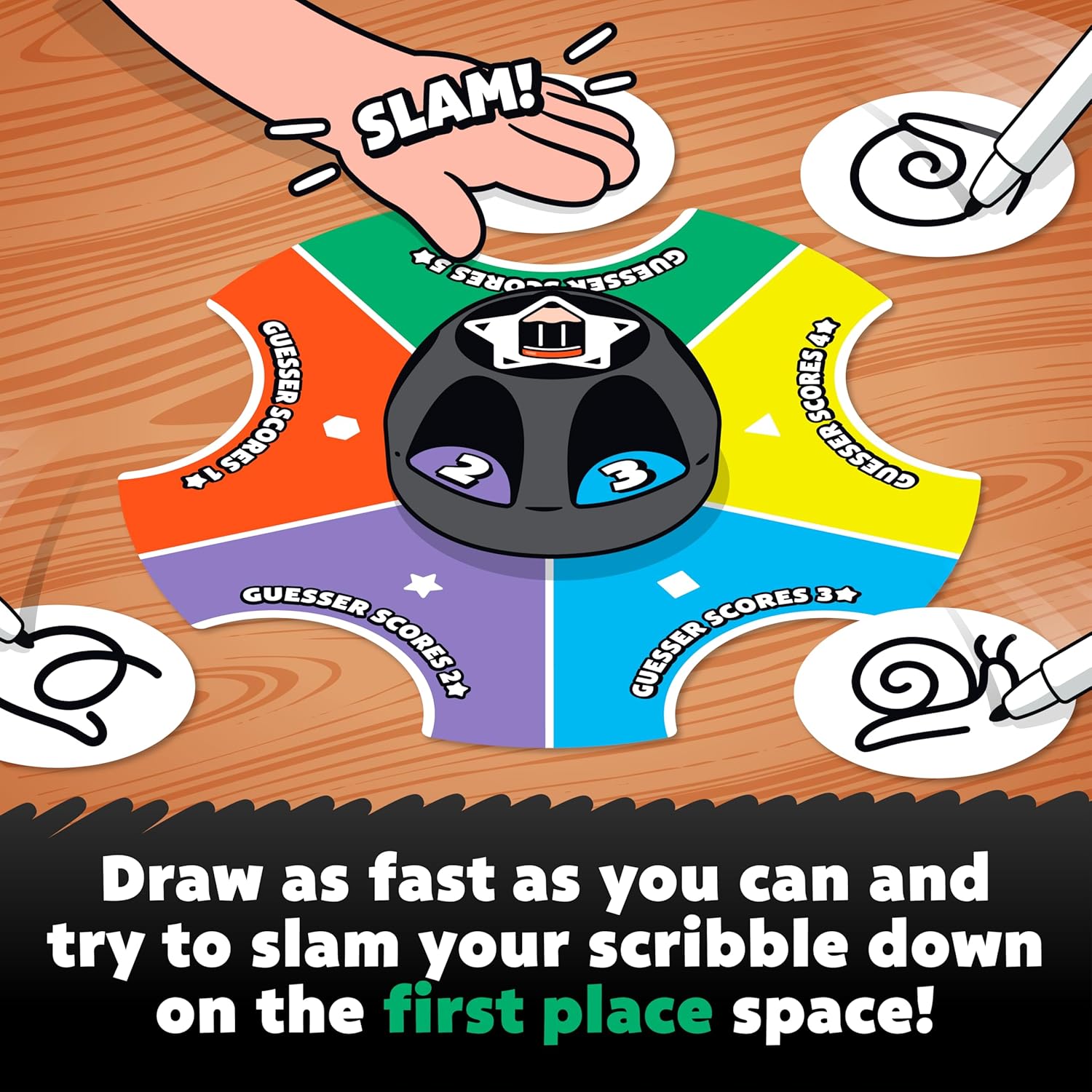 Quick Draw Party Game | Fast, Frantic And Hilarious Drawing Game | For Kids, Teens And Adults | Ages 8+ | 3-6 Players | 30 Minute Playtime