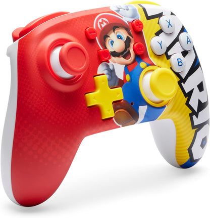 PowerA Nano Enhanced Wireless Controller for Nintendo Switch, Switch Lite & OLED Model, Rechargeable Bluetooth Gamepad with up to 20 Hours of Play Time, Official: Mario Victory