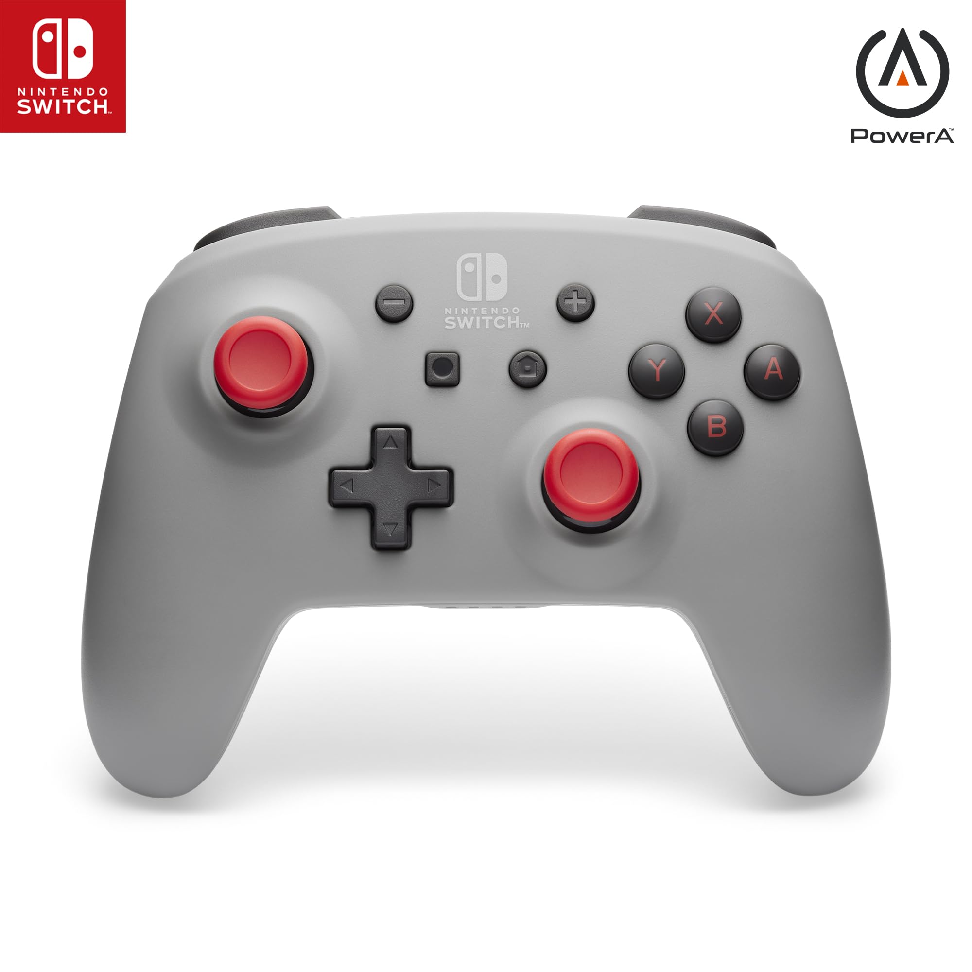 PowerA draadloze controller voor de Nintendo Switch - Retrogrijs, Switch - OLED-model, Switch Lite, gamepad, gamecontroller, Bluetooth-controller, bewegingscontroller, officieel gelicentieerd