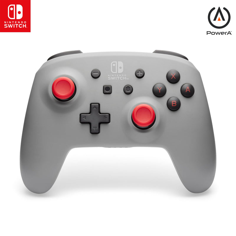 PowerA draadloze controller voor de Nintendo Switch - Retrogrijs, Switch - OLED-model, Switch Lite, gamepad, gamecontroller, Bluetooth-controller, bewegingscontroller, officieel gelicentieerd