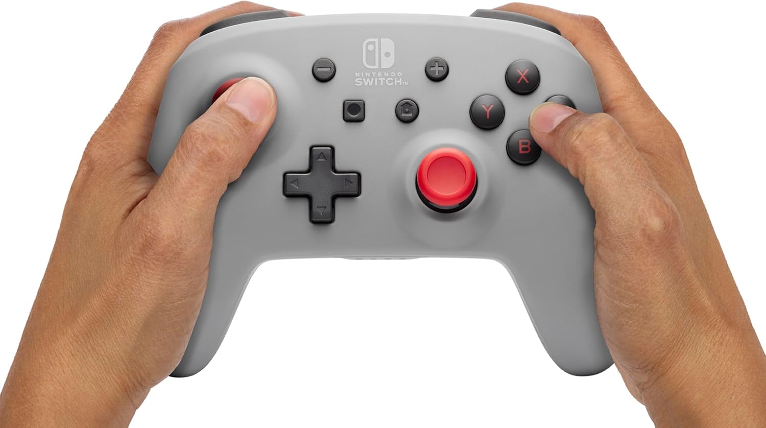 PowerA draadloze controller voor de Nintendo Switch - Retrogrijs, Switch - OLED-model, Switch Lite, gamepad, gamecontroller, Bluetooth-controller, bewegingscontroller, officieel gelicentieerd
