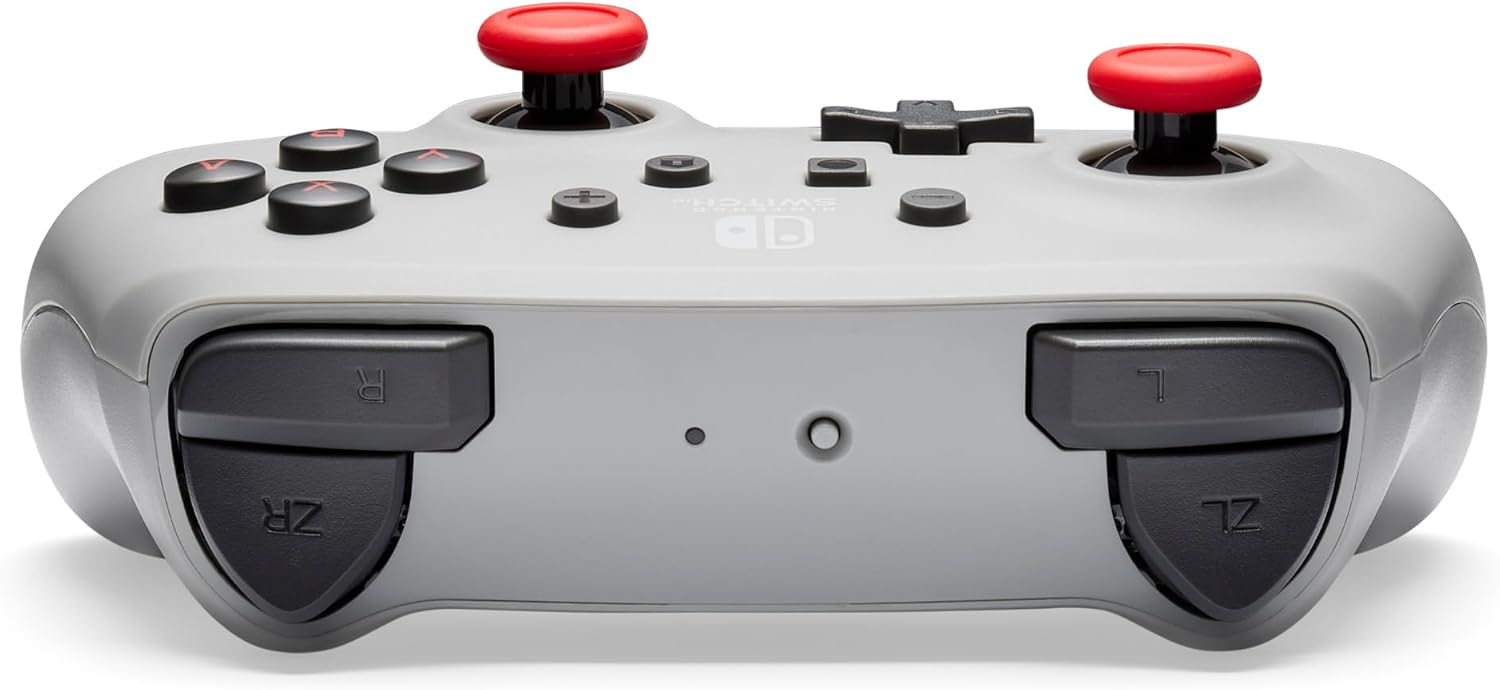 PowerA draadloze controller voor de Nintendo Switch - Retrogrijs, Switch - OLED-model, Switch Lite, gamepad, gamecontroller, Bluetooth-controller, bewegingscontroller, officieel gelicentieerd
