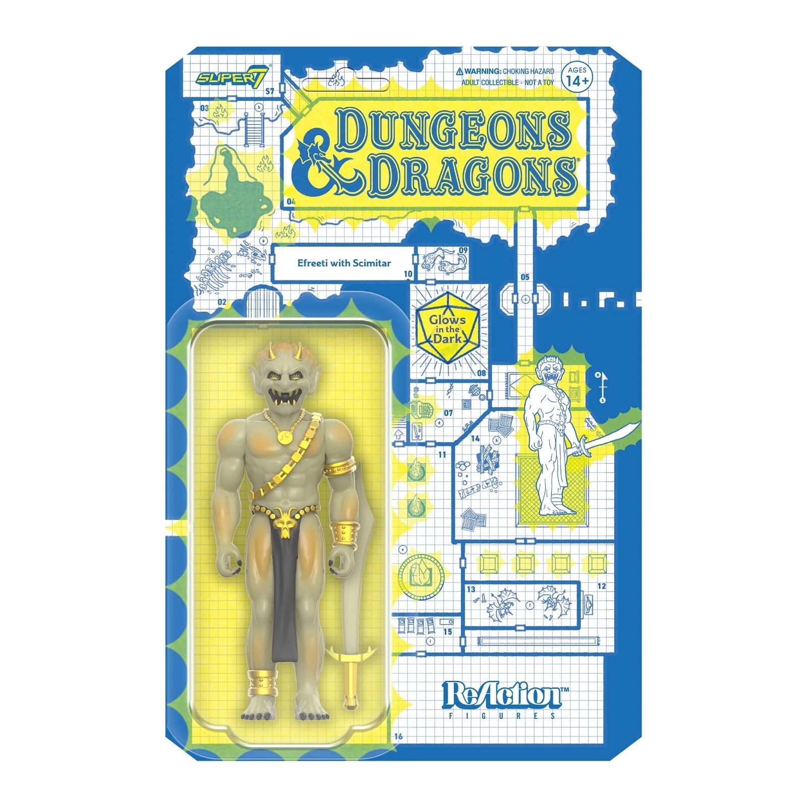 Super7 Dungeons and Dragons Efreeti Glow Reaction Figure 3.75 Inch