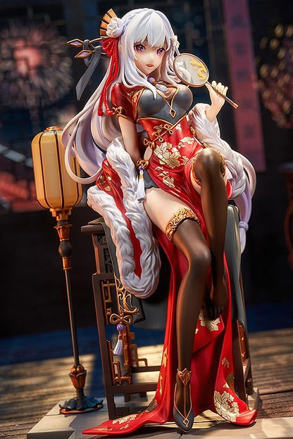 KADOKAWA - Emilia Graceful Beauty 2024 New Year Ver. Statue 24cm re Zero Starting Life in Another World 1/7 Scale, Color Black (KAD24189