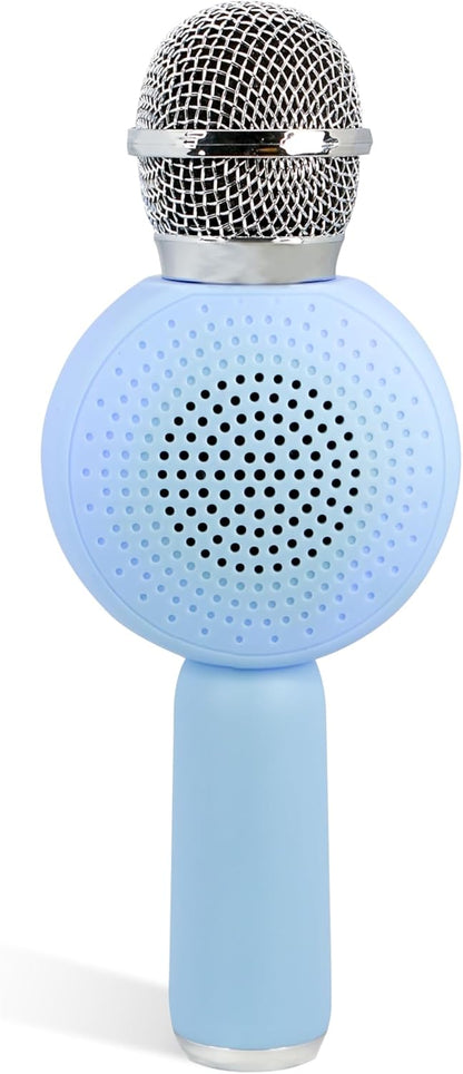 OTL Technologies BL1209 Bluey Popsing LED Light Up Wireless Karaoke Microphone with Voice Changer Mode – Blue
