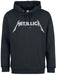 METALLICA - Metallica White Logo Amplified Vintage Black Medium Hoodie Sweatshirt