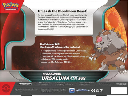 Pokémon TCG: Bloodmoon Ursaluna ex Box (1 Foil Promo Card, 2 Foil Cards, 1 Oversize Foil Card & 4 Booster Packs)