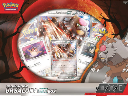Pokémon TCG: Bloodmoon Ursaluna ex Box (1 Foil Promo Card, 2 Foil Cards, 1 Oversize Foil Card & 4 Booster Packs)
