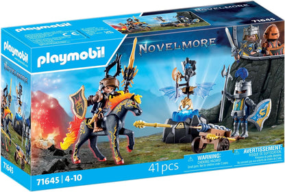 PLAYMOBIL Novelmore 71645 Bewachung der Rüstung, inklusive Zwei Rittern, einem Pferd und wertvoller Rüstung, actionreiches Spielzeug für Kinder ab 4 Jahren