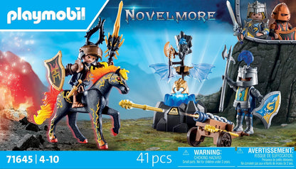 PLAYMOBIL Novelmore 71645 Bewachung der Rüstung, inklusive Zwei Rittern, einem Pferd und wertvoller Rüstung, actionreiches Spielzeug für Kinder ab 4 Jahren