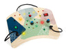 small foot Motorikbrett mit 21 LEDs und 8 Schaltern aus Holz, elektronisches Lernspielzeug, Montessori Busy Board Motorikspielzeug für Kinder ab 1 Jahr, 12623, Bunt, S