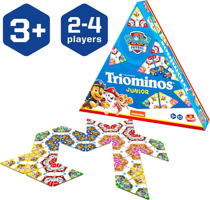 Triominos Junior Paw Patrol, Bordspel vanaf 3 Jaar, Gezelschapsspel voor Kinderen, Paw Patrol Speelgoed geschikt als Cadeau