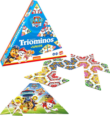 Triominos Junior Paw Patrol, Bordspel vanaf 3 Jaar, Gezelschapsspel voor Kinderen, Paw Patrol Speelgoed geschikt als Cadeau