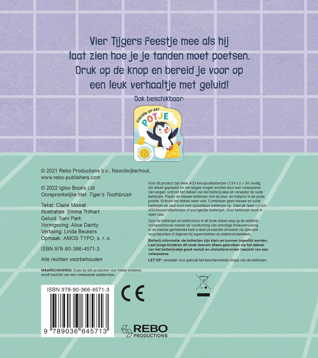 Tijger leert tandenpoetsen - Geluidboek