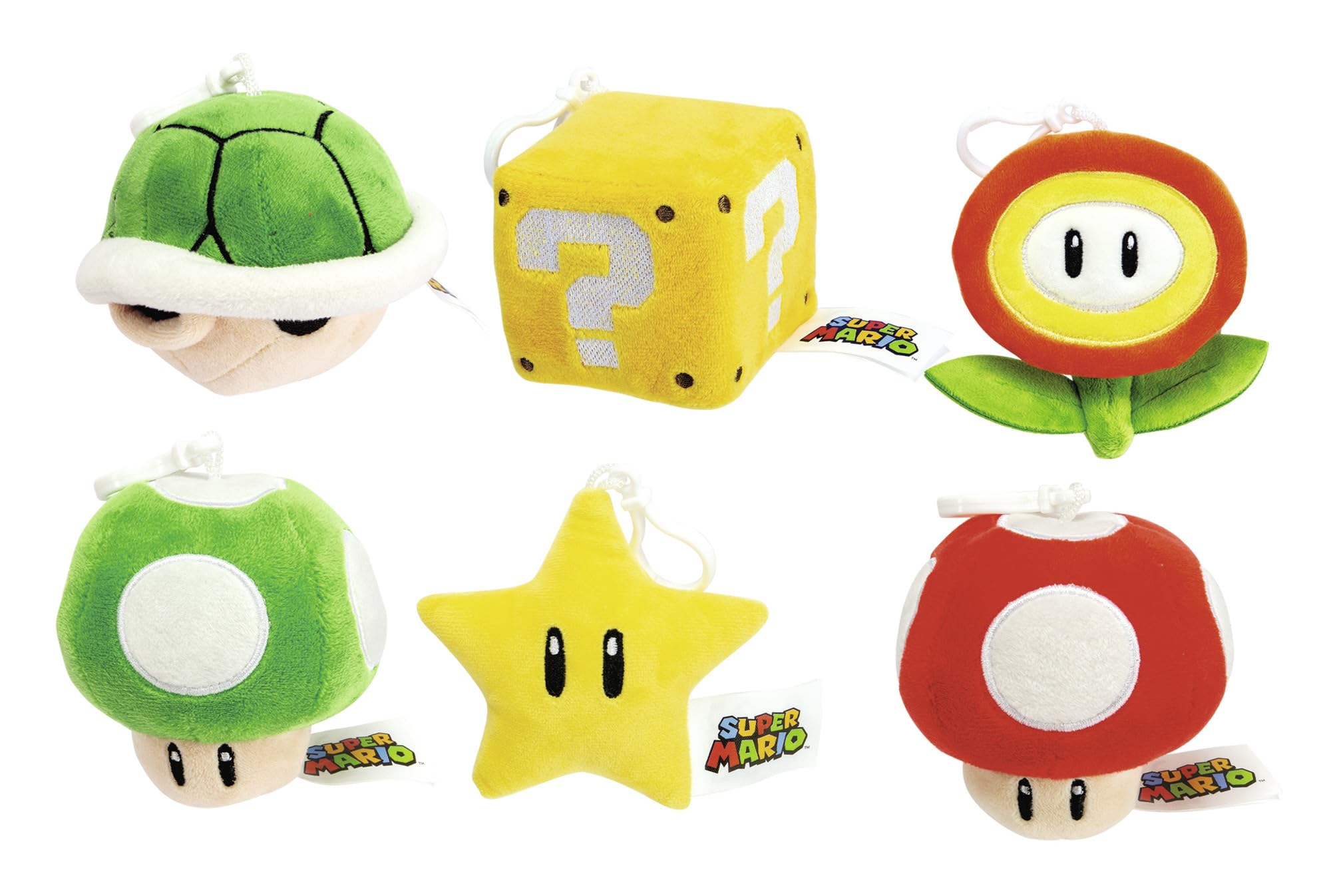 SUPER MARIO - Assortment of 12 Plushs Bag Clips -
