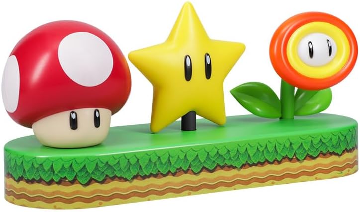 Paladone Super Mario Icon Light - Officially Licensed Mario Brothers Free Standing Desk Light, Gaming Room Decor and Merchandise for Boys and Girls, Nightlight Gift Accessory for Bedroom
