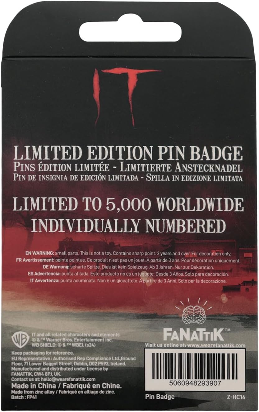It Pennywise Pin Badge Set of 2 Badges with Connecting Chain