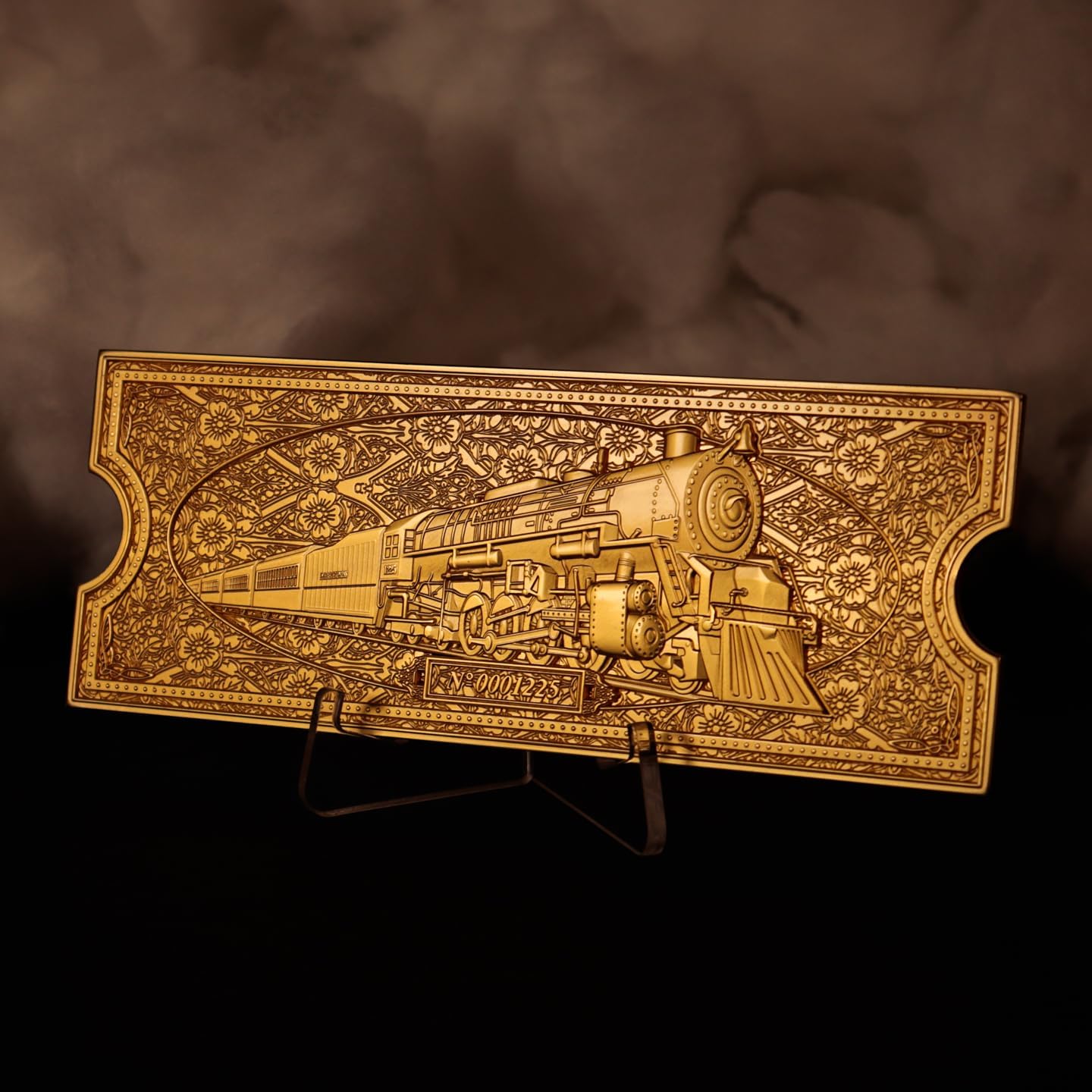 The Polar Express 24K Gold Plated Train Ticket – Limited Edition Collectible | Officially licensed Movie Replica Gift for Fans & Collectors