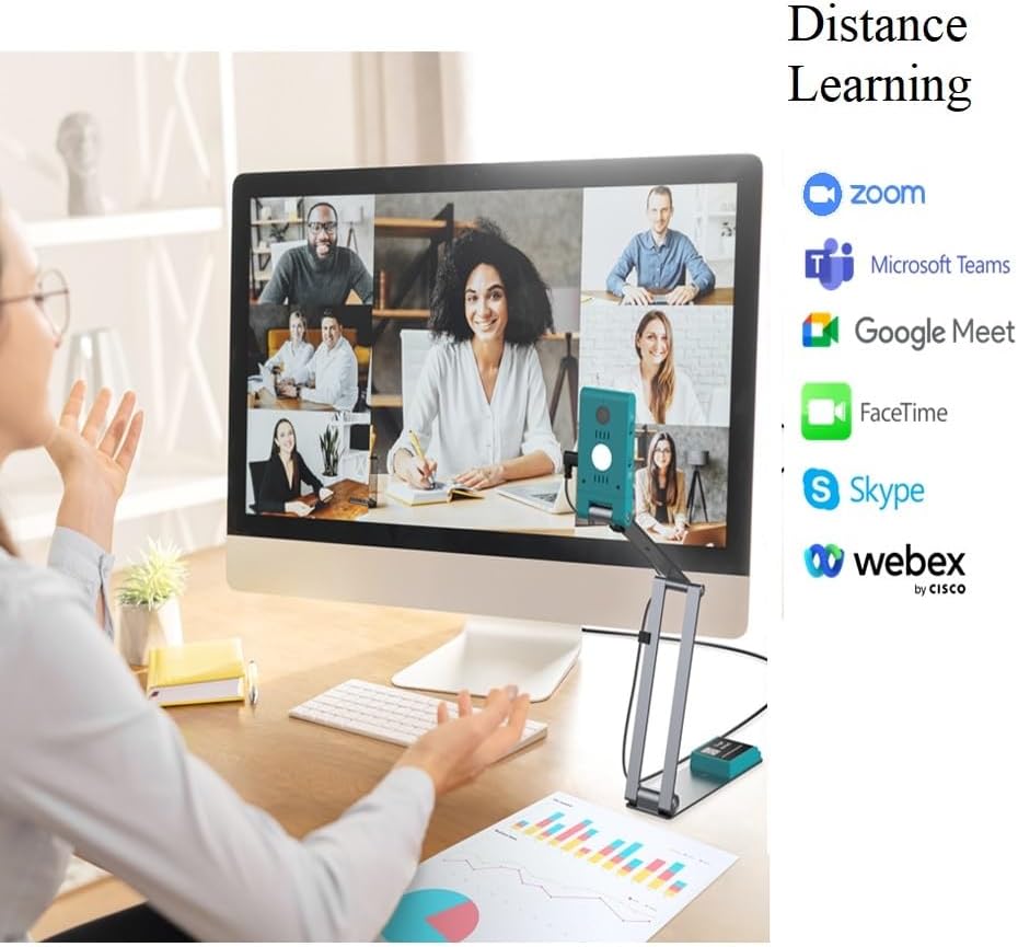 IRIScan Visualizer 7 Webcam Document Camera: 4K UltraHD | 13MP | 4 in 1 | Viewer | A3 Scanner | Portable Scanner | Video Conference | AI Micro Noise Cancellation | Auto Focus | LED | USB | WinMac