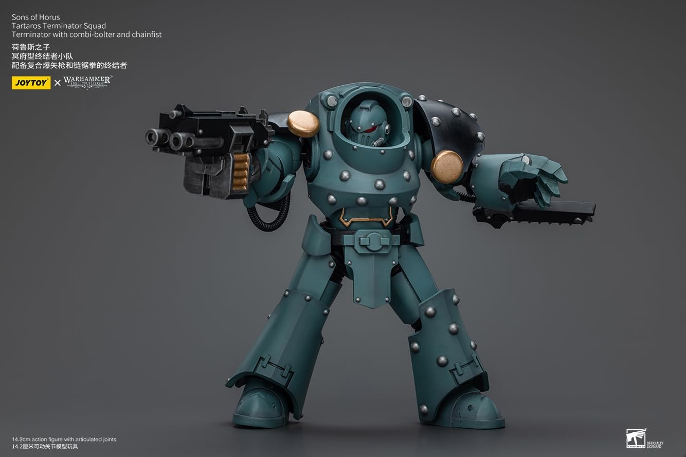 Warhammer 40k: Sons of Horus Tartaros Terminator Squad Terminator mit Combi-Bolter Chainfist Figur im Maßstab 1:18