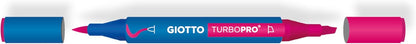 Giotto AstuccioTurbo Pro 15 Pz Pennarello Doppia Punta