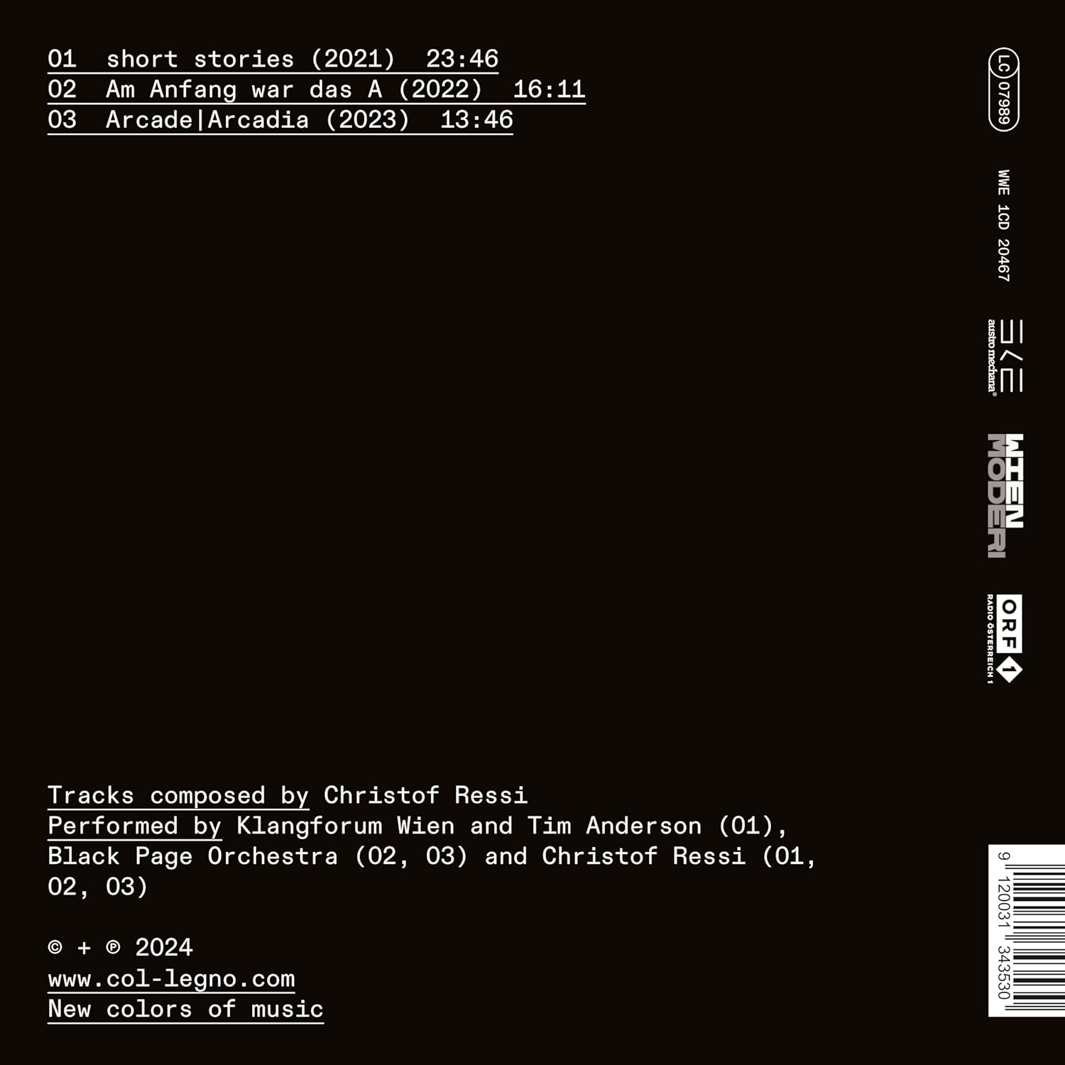 Black Page Orchestra / Klangforum Wien - Short Stories