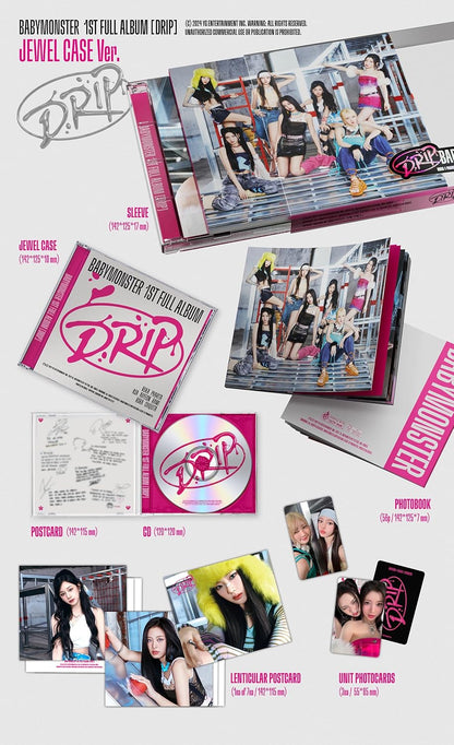 BABYMONSTER 1st FULL ALBUM DRIP JEWEL CASE Ver.（韓国盤）