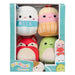 Micromallows SQMM0007 4-Pack – Clara Cupcake, Fifi Fox, Henry Turtle, Melly Milk Carton, Multicolour
