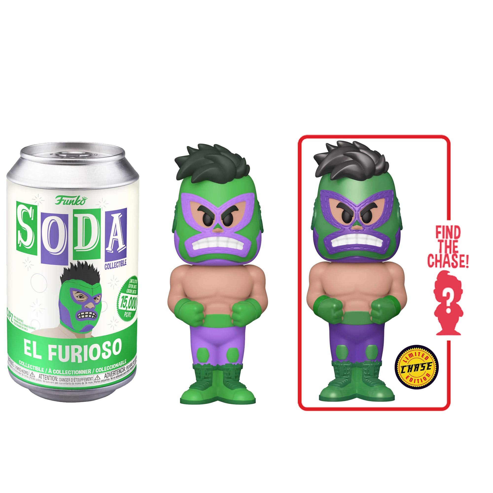 Funko Vinyl SODA: Luchadores - Hulk - Metallic Chase - (Styles May Vary) - Marvel Comics - Collectable Vinyl Figure - Gift Idea - Official Merchandise - Toys for Kids & Adults - Comic Books Fans