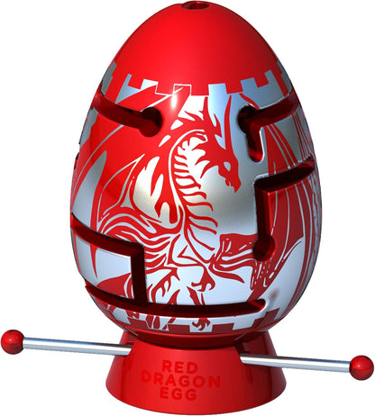 Smart Egg Red Dragon: 3D Maze Puzzle, Difficult Brain Teaser for Puzzle Lovers (Level 2 out of 3, for age 8+) - Challenge and Fun in Solving the Labyrinth inside The Egg