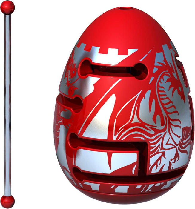 Smart Egg Red Dragon: 3D Maze Puzzle, Difficult Brain Teaser for Puzzle Lovers (Level 2 out of 3, for age 8+) - Challenge and Fun in Solving the Labyrinth inside The Egg