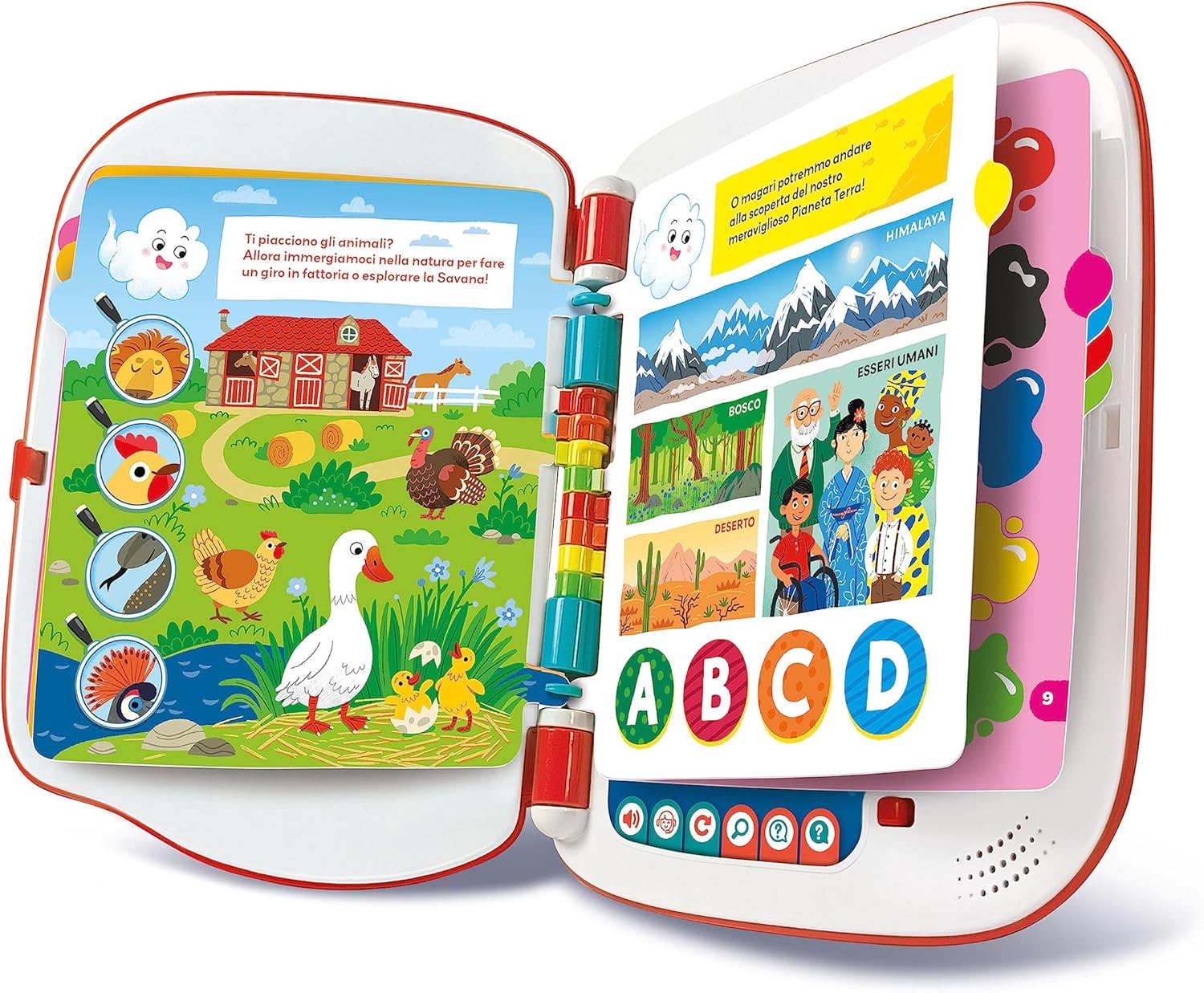 Clementoni - 16430 - Sapientino - Page Girapagina - Electronic Book for Children, Educational Game 2 Years, Interactive Book, Electronic Talking Book, Acoustic Learning, Approach to Reading, with