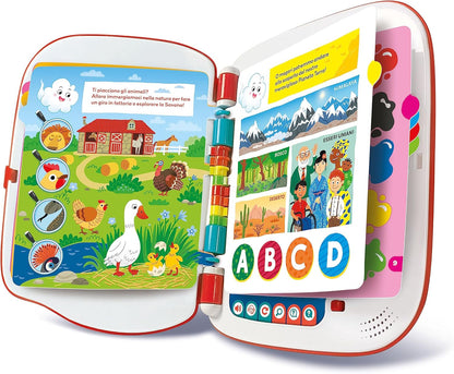 Clementoni - 16430 - Sapientino - Page Girapagina - Electronic Book for Children, Educational Game 2 Years, Interactive Book, Electronic Talking Book, Acoustic Learning, Approach to Reading, with