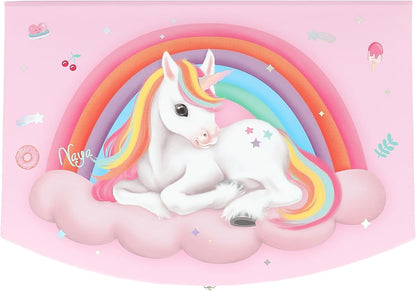 Depesche Ylvi 13203 Small Pink Unicorn Design Jewellery Box with Hinged Lid and Mirror