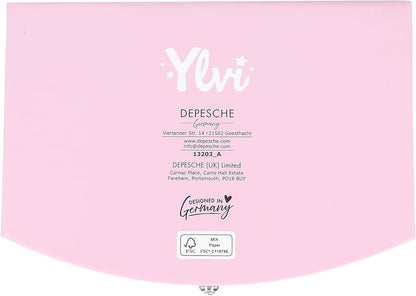 Depesche Ylvi 13203 Small Pink Unicorn Design Jewellery Box with Hinged Lid and Mirror