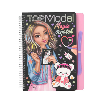 Depesche 13266 TOPModel - Magic Scratch Book, Kratz-Buch mit coolen Model Motiven zum Kratzen, mit schönem Farbverlauf, ca. 20 x 19,5 x 2 cm