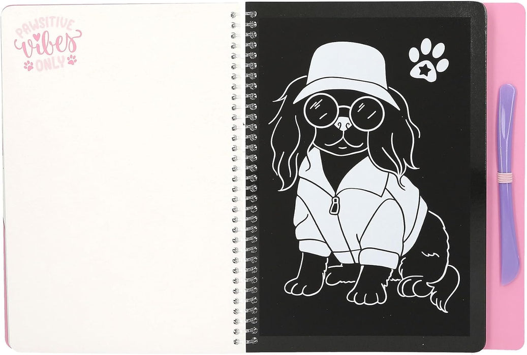 Depesche 13266 TOPModel - Magic Scratch Book, Kratz-Buch mit coolen Model Motiven zum Kratzen, mit schönem Farbverlauf, ca. 20 x 19,5 x 2 cm