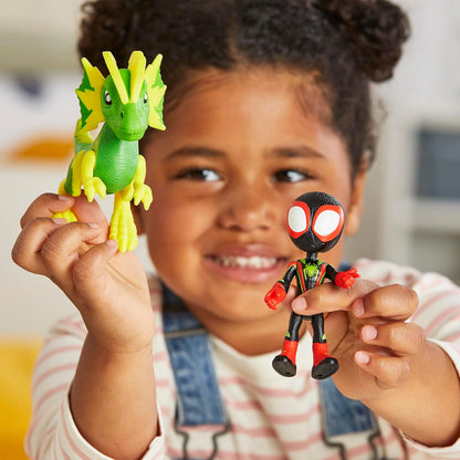 Marvel Spidey und Seine Super-Freunde Dino-Webs, Miles „Spin“ Morales & Marvels Electrosaurus Action-Figuren