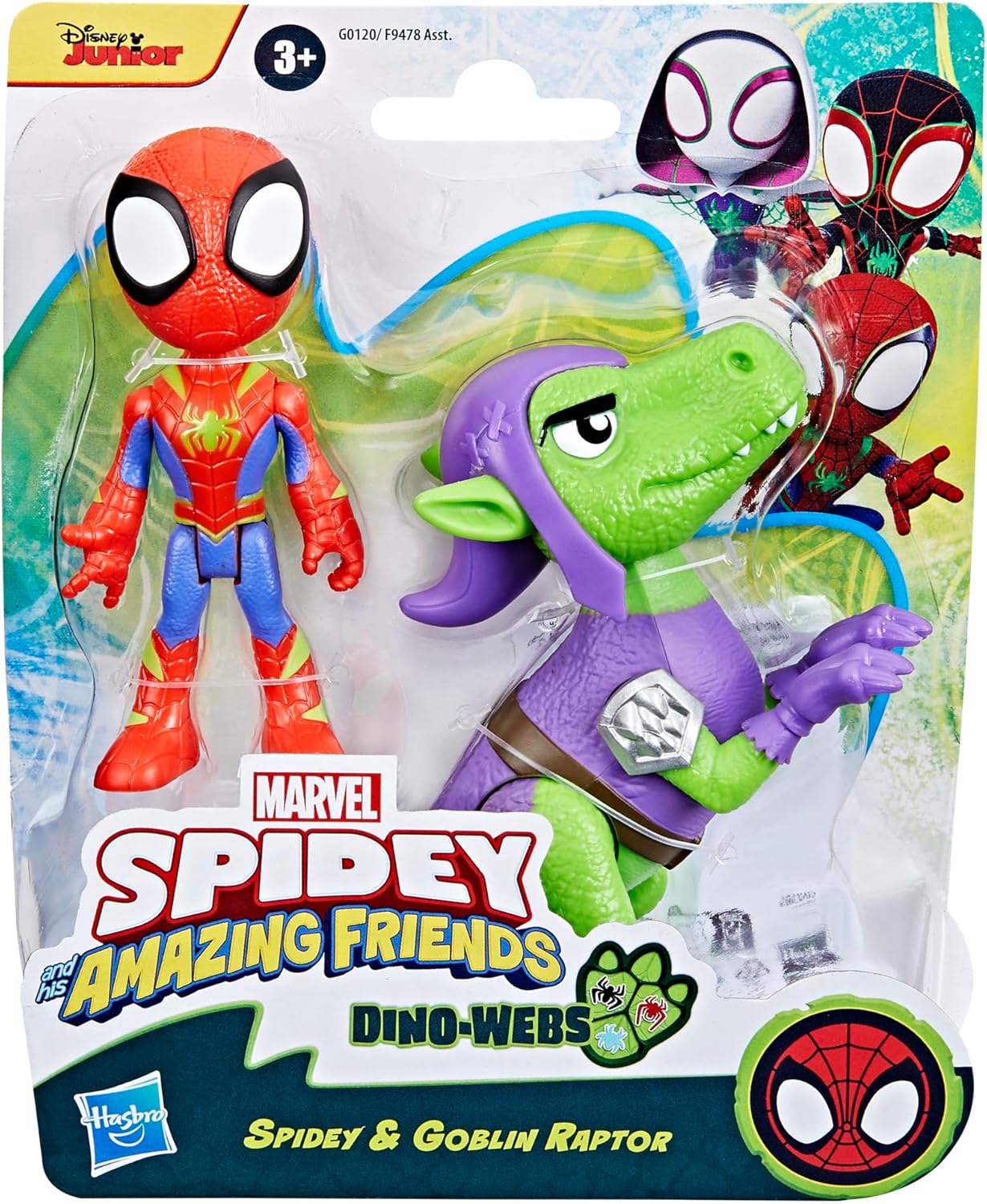 Marvel Spidey und Seine Super-Freunde Dino-Webs, Spidey und Kobold-Raptor Action-Figurenset
