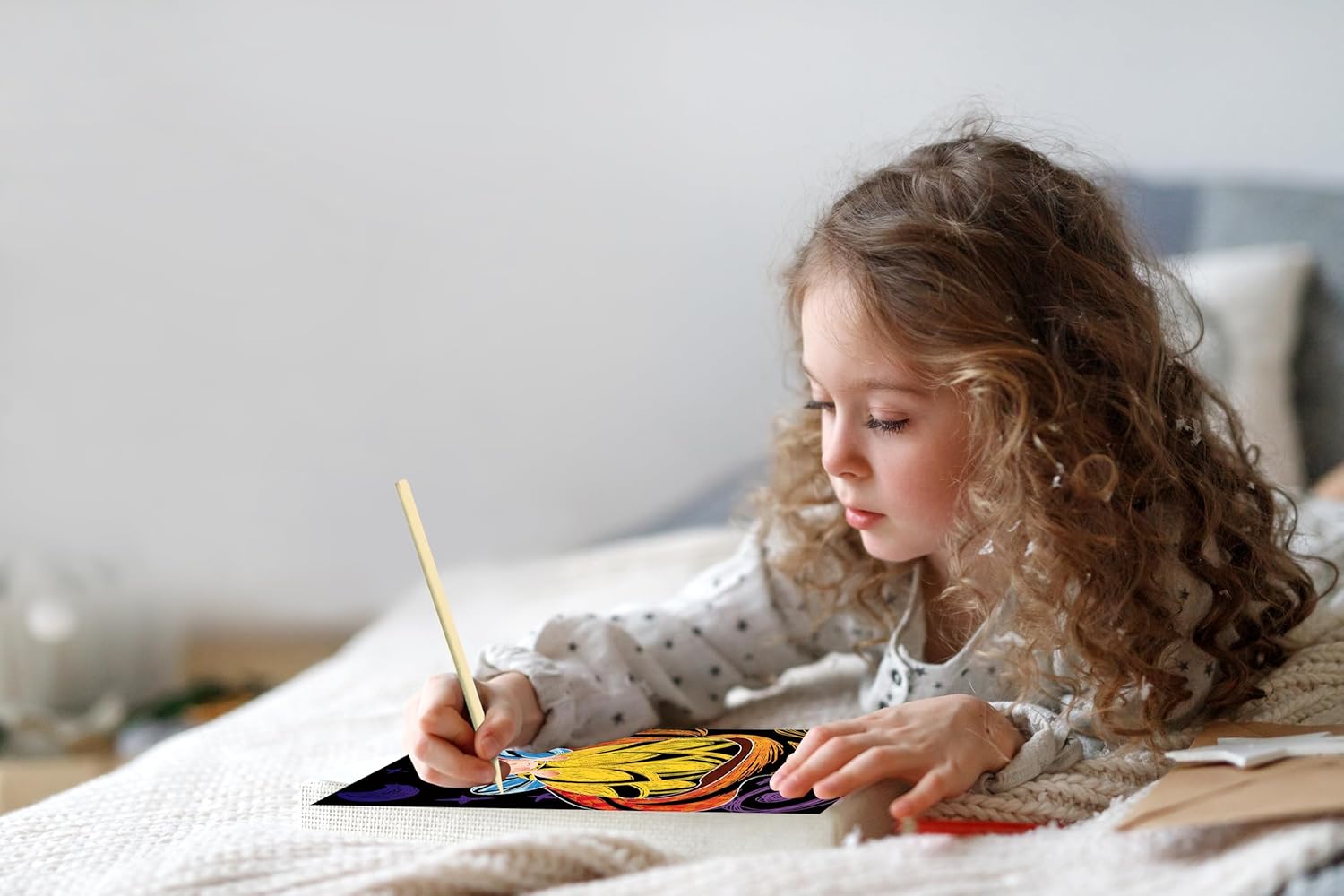 Avenir 6301789 Kratzbilder, Angelspiel, Süße Leckereien, DIY, 2-in-1 Kreativspiel ab 3 Jahren