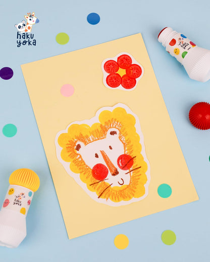 Hakuyoka Punktmarker, abwaschbar, 5-Farben-Set, griffig und ungiftig, lustige Punktkunst für Kinder (Pastellfarben