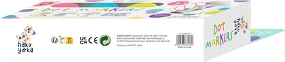 Hakuyoka Punktmarker, abwaschbar, 5-Farben-Set, griffig und ungiftig, lustige Punktkunst für Kinder (Pastellfarben