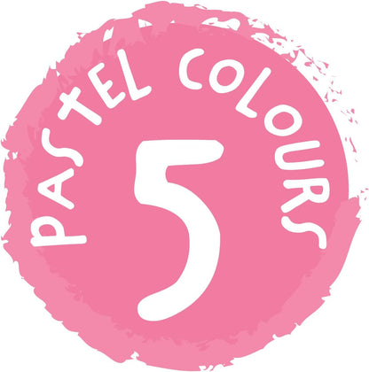 Hakuyoka Punktmarker, abwaschbar, 5-Farben-Set, griffig und ungiftig, lustige Punktkunst für Kinder (Pastellfarben