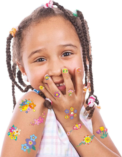 Avenir 6308207 Creative Set Nail Stickers & Tattoos Flowers Temporary Stickers for Children Aged 3+