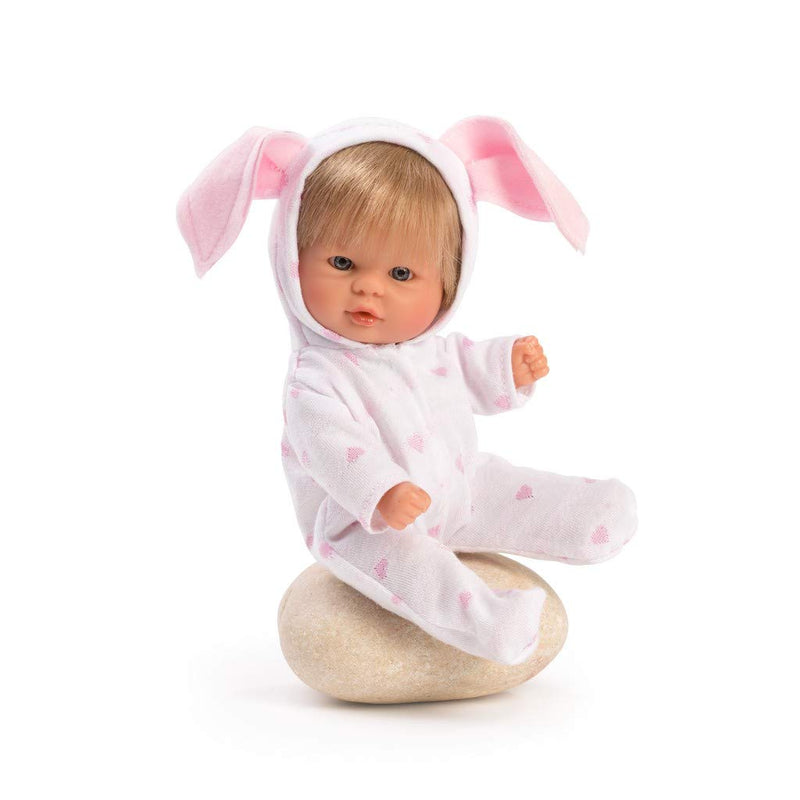 Muñecas Así Bonboniere met pyjama en oren, lichaamsvorm, blond haar en grijze ogen, 20 cm