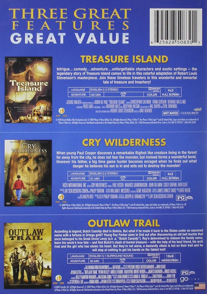 Explorations & Adventures (Triple Feature): Treasure Island, Cry Wilderness, Outlaw Trail